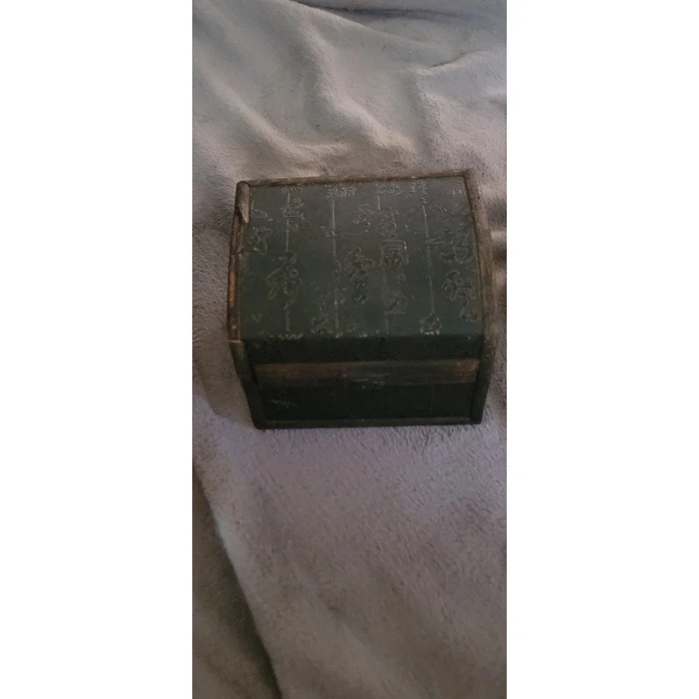 2 Vintage Wooden Trinket Boxes Asian Style Chest Jewelry Box Lot